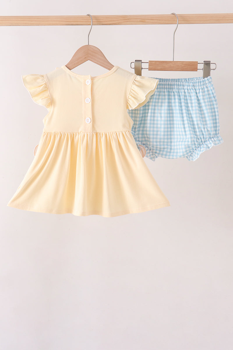 Hello Fall Y'ALL Pumpkin Ruffle Bloomer Set