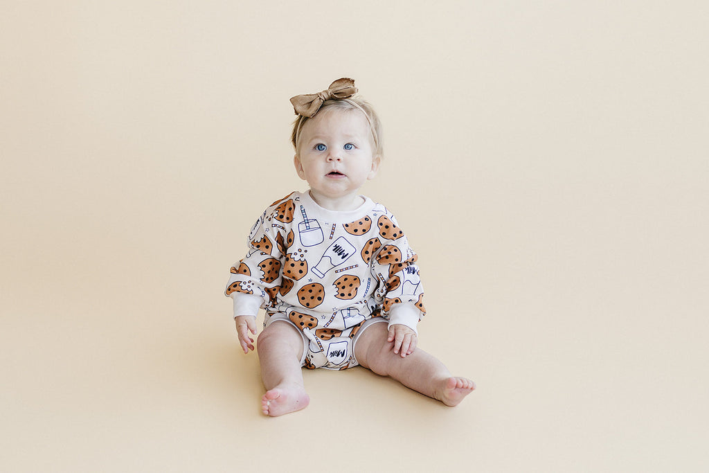 Bubble Romper | Milk & Cookies
