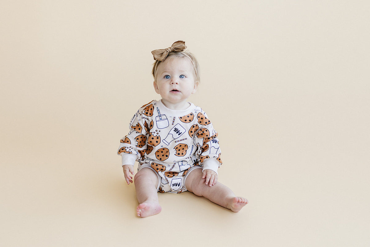 Bubble Romper | Milk & Cookies