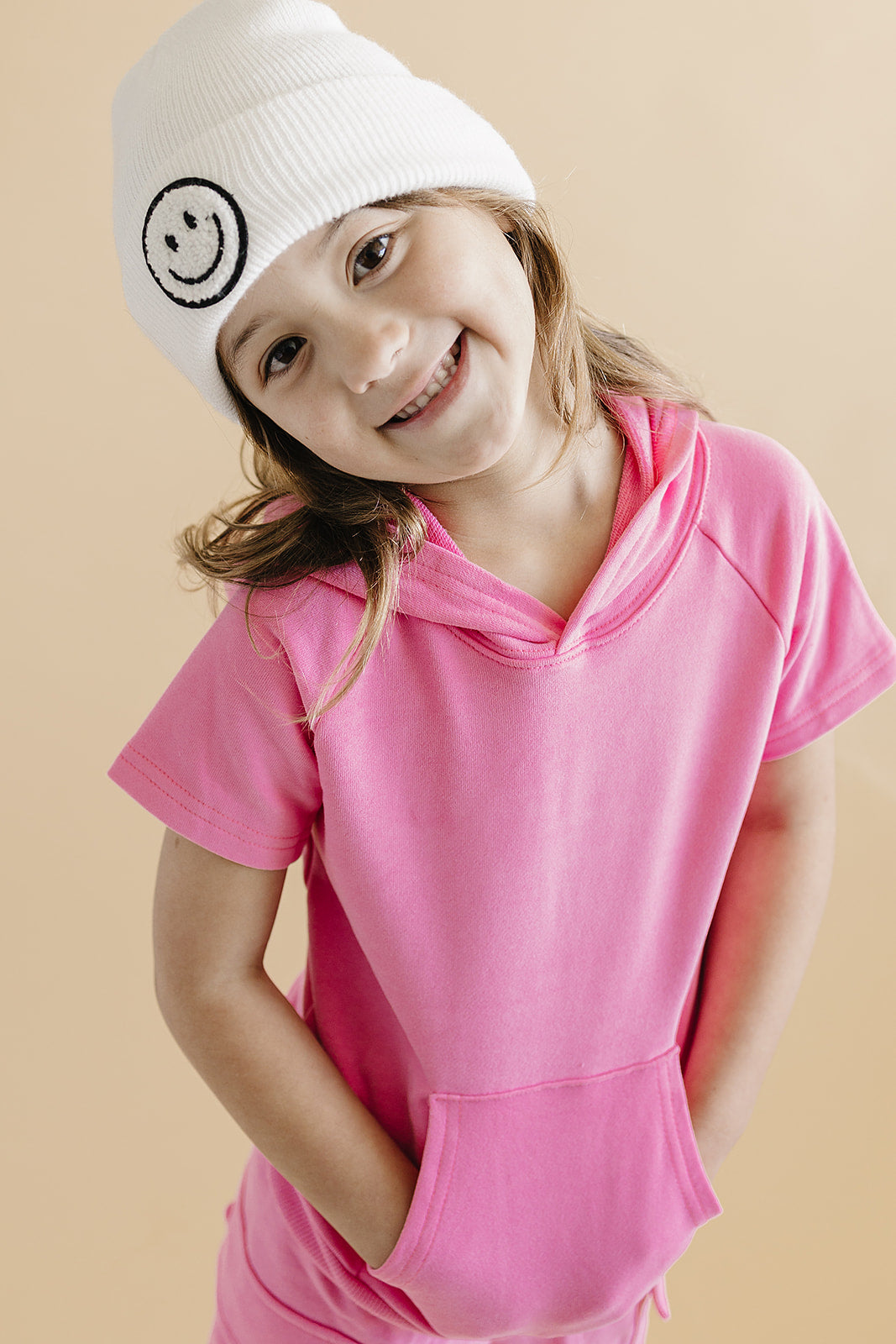 Terry Cargo Shorts Set | Pink