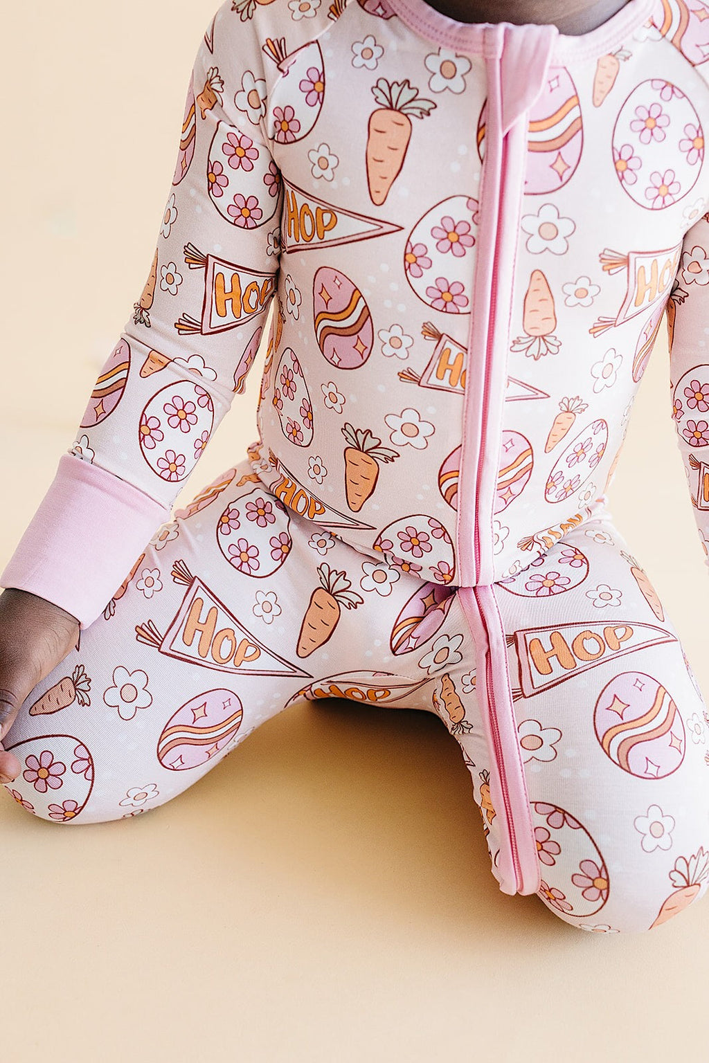 Bamboo Zip Romper | Easter Hop