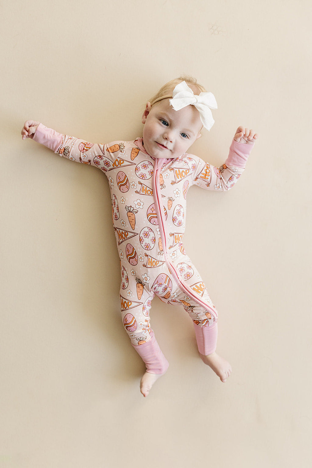 Bamboo Zip Romper | Easter Hop