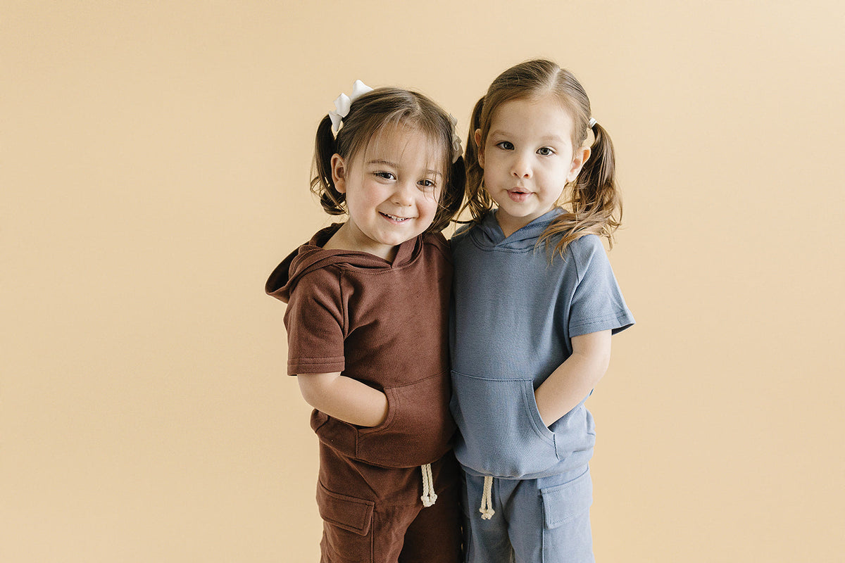 Terry Cargo Shorts Set | Chocolate