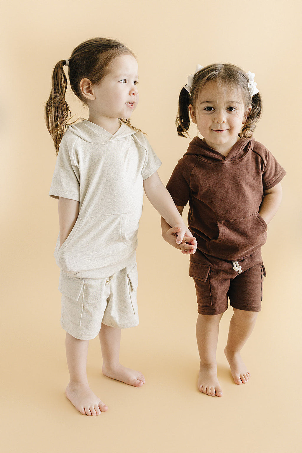 Terry Cargo Shorts Set | Chocolate