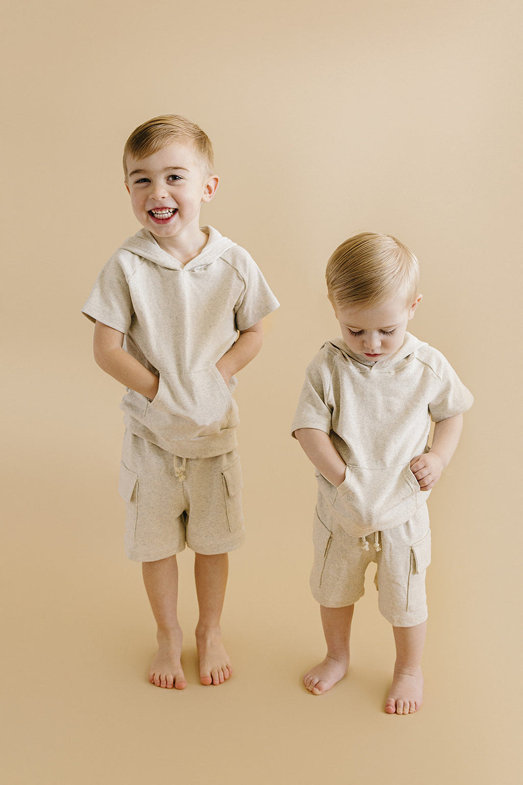 Cargo Shorts Set | Oatmeal
