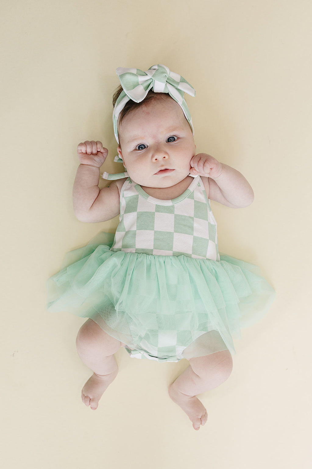 Checkered Headband | Mint