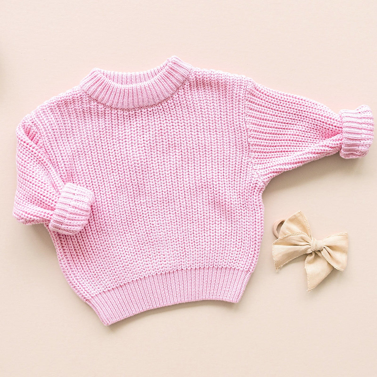 Chunky Knit Sweater | Pink