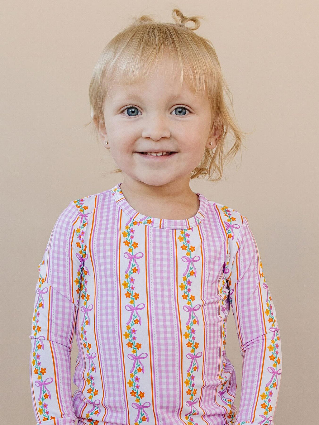 Bamboo Two Piece Set | Gingham & Flowers