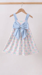Blue Hydrangea Bow Dress