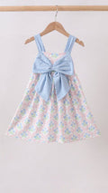 Blue Hydrangea Bow Dress