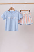 Seashell Stripe Embroidered Set