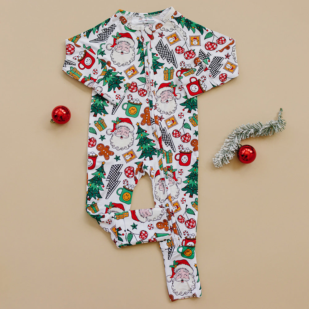 Bamboo Zip Romper | Christmas Vibes