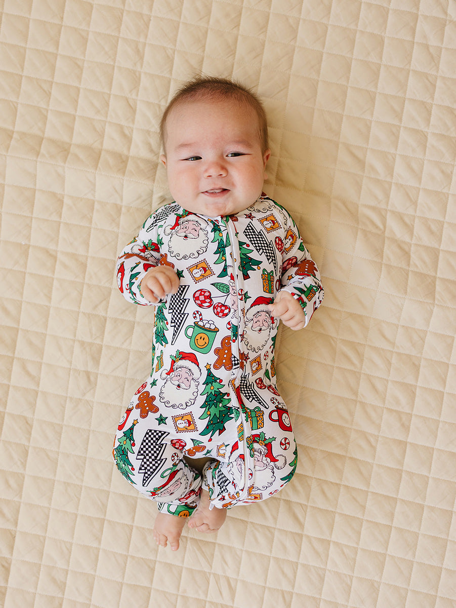 Bamboo Zip Romper | Christmas Vibes
