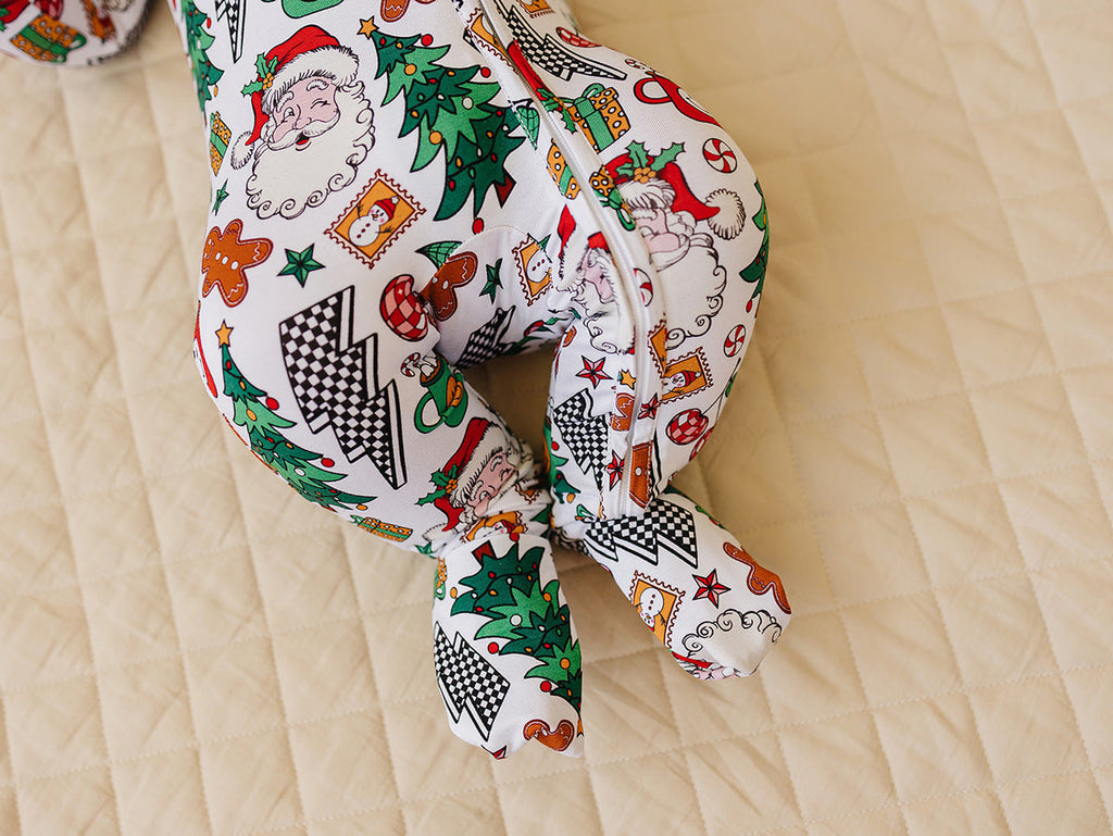Bamboo Zip Romper | Christmas Vibes