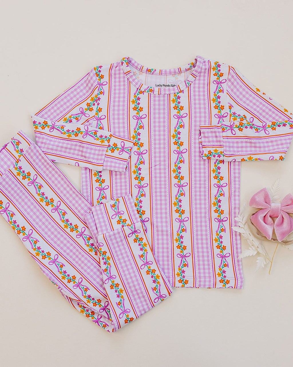 Bamboo Two Piece Set | Gingham & Flowers