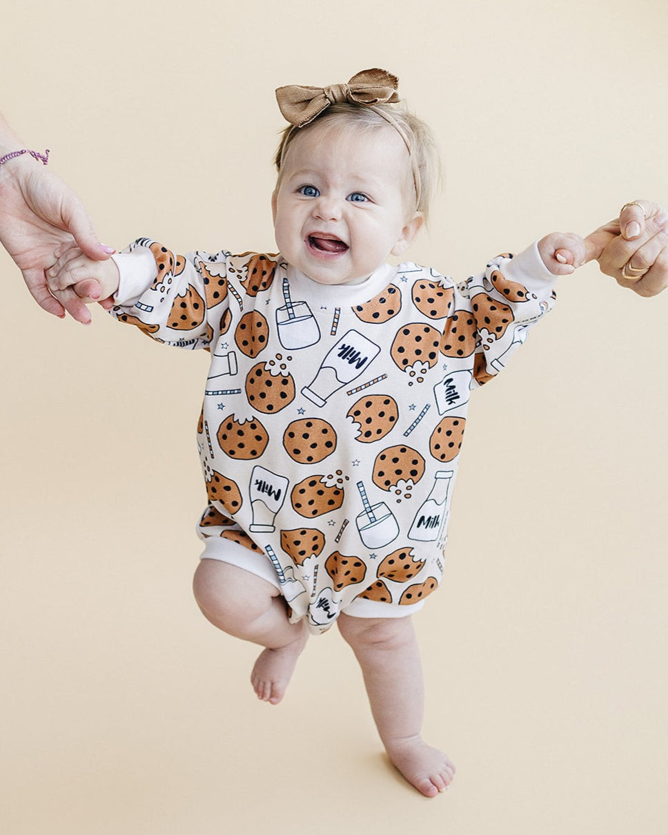 Bubble Romper | Milk & Cookies