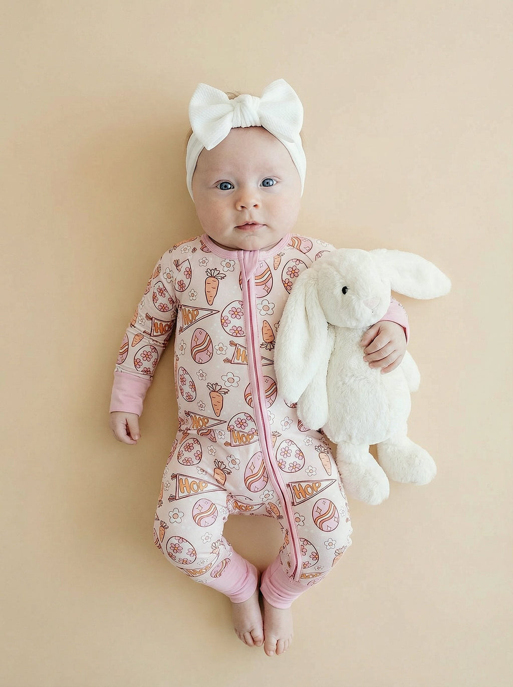 Bamboo Zip Romper | Easter Hop